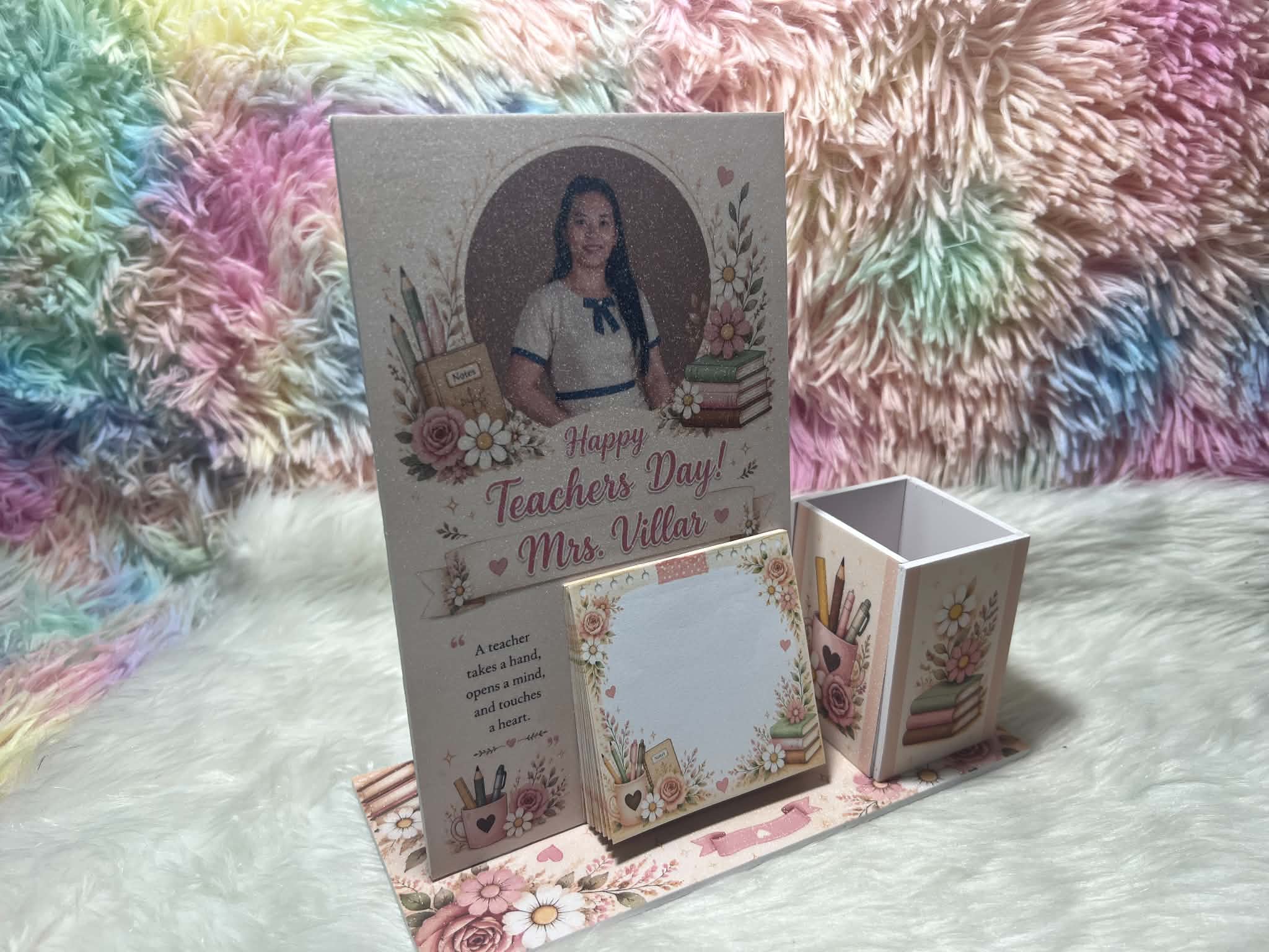 Photo Stand + Notepad + Pen Holder