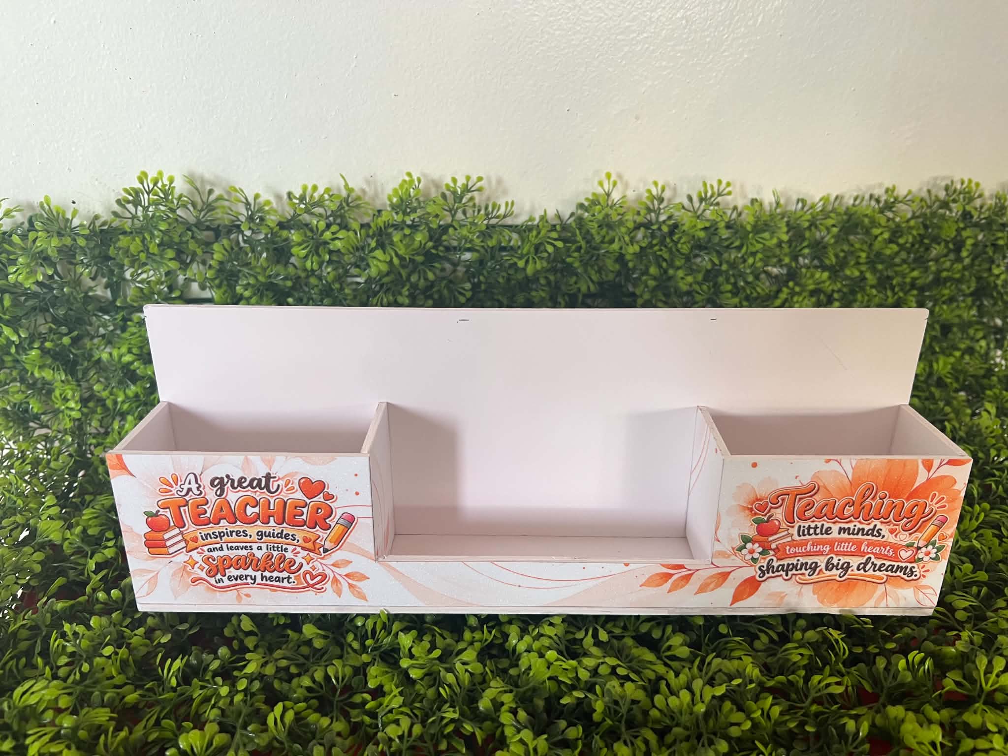 Personalized Desk Nameplate + Pen Holder + Phone Holder - Image 2