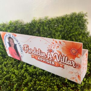 Personalized Desk Nameplate + Pen Holder + Phone Holder